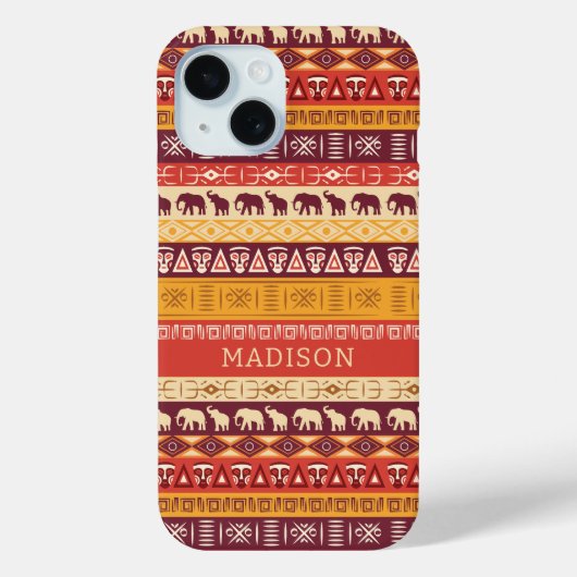 Aangepaste naam Afrikaans patroon Case-Mate iPhone Case (Achterkant)