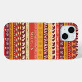 Aangepaste naam Afrikaans patroon Case-Mate iPhone Case (Achterkant (horizontaal))