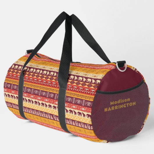 Aangepaste naam Afrikaans patroon Plunjezak (Rechterhoek)