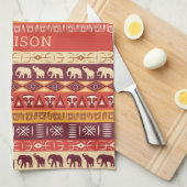 Aangepaste naam Afrikaans patroon Theedoek (Quarter Fold)