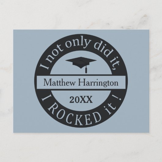 Aangepaste naam afstuderen en briefkaart jaar (Voorkant)