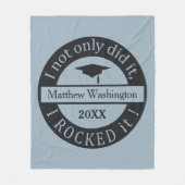 Aangepaste naam afstuderen en jaardeken voor vacht fleece deken (Voorkant)