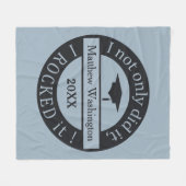 Aangepaste naam afstuderen en jaardeken voor vacht fleece deken (Voorkant (Horizontaal))