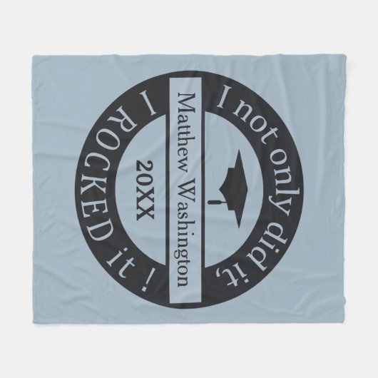 Aangepaste naam afstuderen en jaardeken voor vacht fleece deken (Voorkant (Horizontaal))