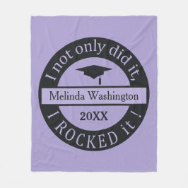 Aangepaste naam afstuderen en jaardeken voor vacht fleece deken