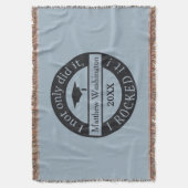 Aangepaste naam afstuderen en jaardeken voor werpe deken (Voorkant Verticaal)