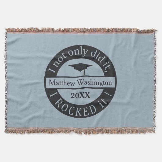 Aangepaste naam afstuderen en jaardeken voor werpe deken (Voorkant)