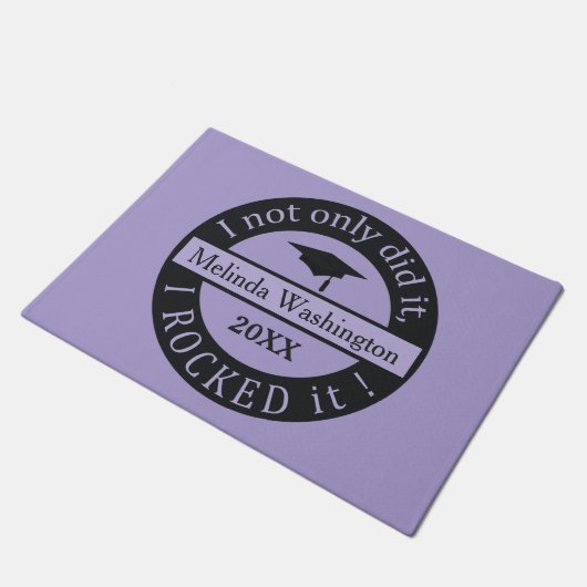 Aangepaste naam afstuderen en jaardeurmatten deurmat (Schuin)