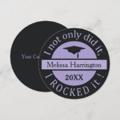 Aangepaste naam afstuderen en jaaruitnodigingen kaart (Voorkant / Achterkant)