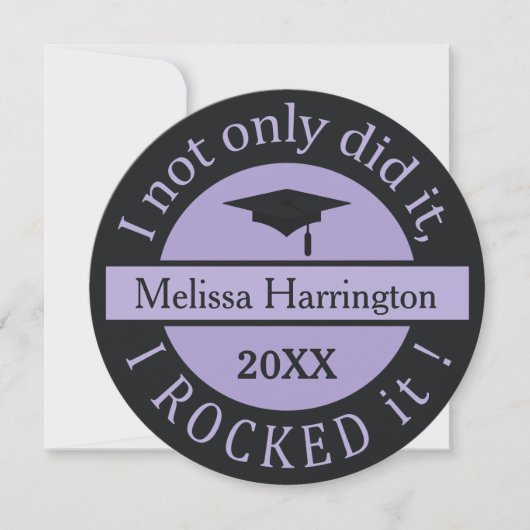 Aangepaste naam afstuderen en jaaruitnodigingen kaart (Voorkant)