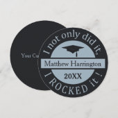 Aangepaste naam afstuderen en jaaruitnodigingen kaart (Voorkant / Achterkant)