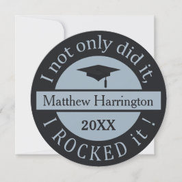 Aangepaste naam afstuderen en jaaruitnodigingen kaart