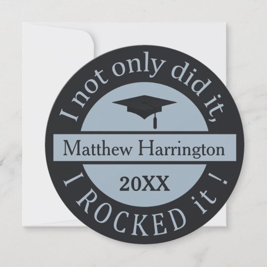 Aangepaste naam afstuderen en jaaruitnodigingen kaart (Voorkant)