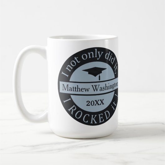 Aangepaste naam afstuderen en mok jaar (Links)