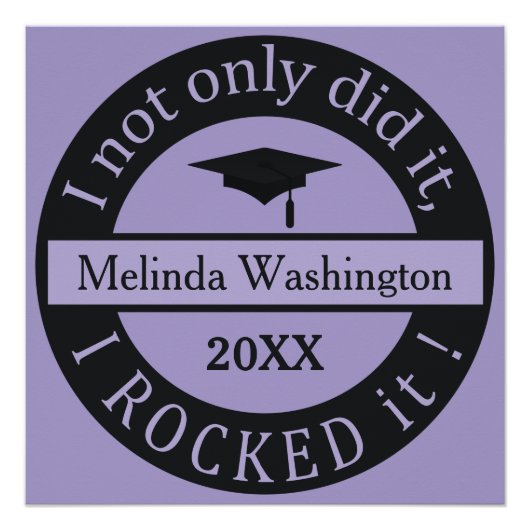 Aangepaste naam afstuderen en poster jaar (Voorkant)