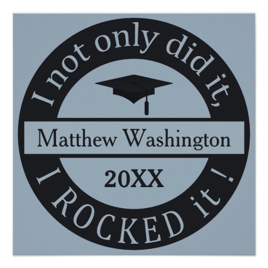 Aangepaste naam afstuderen en poster jaar (Voorkant)