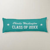 Aangepaste naam afstuderen, jaar- en kleurenbody k lichaamskussen (Achterkant)