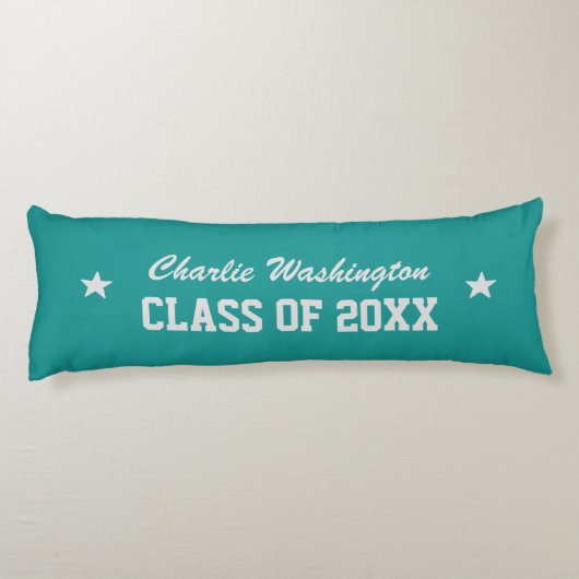 Aangepaste naam afstuderen, jaar- en kleurenbody k lichaamskussen (Achterkant)