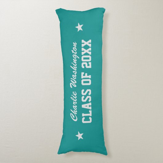 Aangepaste naam afstuderen, jaar- en kleurenbody k lichaamskussen (Voorkant Verticaal)