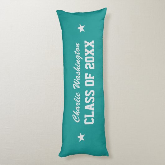 Aangepaste naam afstuderen, jaar- en kleurenbody k lichaamskussen (Achterkant (Verticaal))