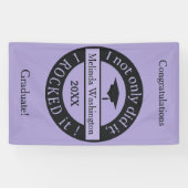 Aangepaste naam afstuderen, jaar- en tekstbanner spandoek (Horizontaal)