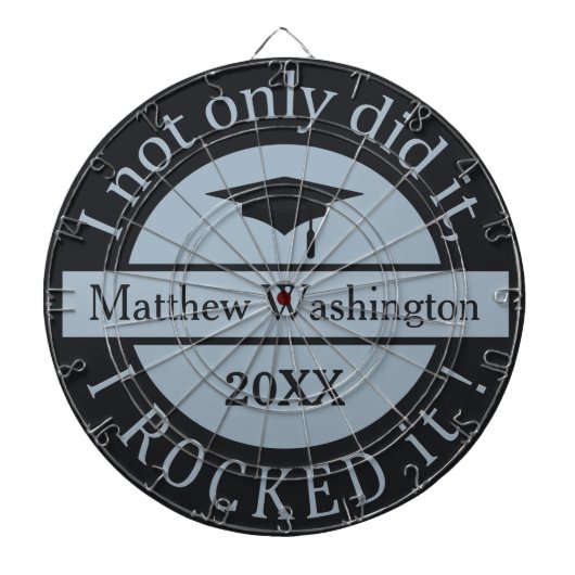 Aangepaste naam afstuderen & jaardartboard dartbord (Voorkant)
