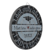 Aangepaste naam afstuderen & jaardartboard dartbord (Voorkant Links)