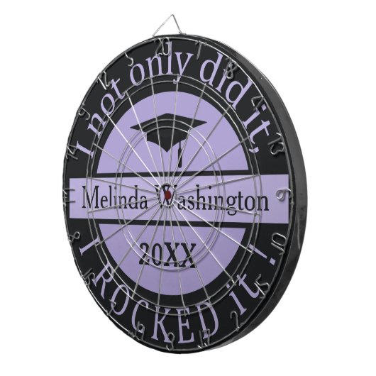 Aangepaste naam afstuderen & jaardartboard dartbord (Voorkant Rechts)