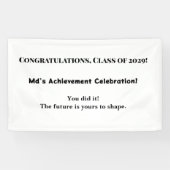 Aangepaste Naam Afstuderen Party Banner Klasse van (Horizontaal)