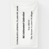Aangepaste Naam Afstuderen Party Banner Klasse van (Verticaal)