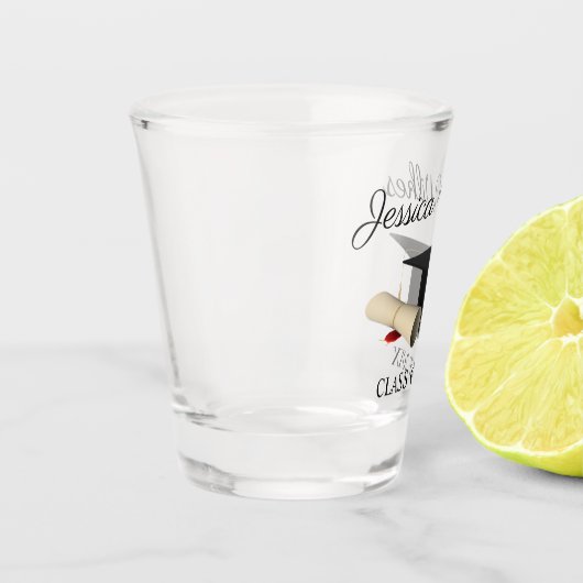Aangepaste naam Afstudiepunt & Diploma Klasse van Shot Glas (Links)
