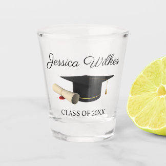 Aangepaste naam Afstudiepunt & Diploma Klasse van Shot Glas