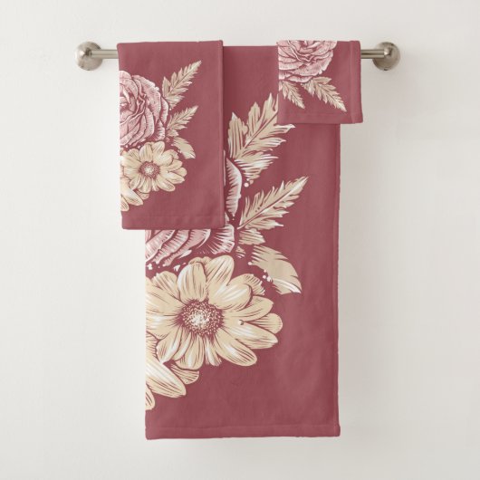 Aangepaste naam Afvlakkige illustratie handdoekset Bad Handdoek (Insitu)