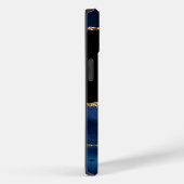 Aangepaste naam Agate Blue Gold Glitter Case-Mate iPhone Case (Achterkant / Rechts)