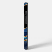 Aangepaste naam Agate Blue Gold Glitter Case-Mate iPhone Case (Achterkant / Links)