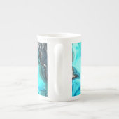 Aangepaste naam Agate Gemstone Geode Art Blue Cute Porselein Kop (Achterkant)