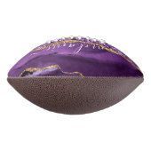 Aangepaste naam Agate Paars Violet Gold Glitter Ge American Football (Gedraaid 90)