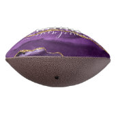 Aangepaste naam Agate Paars Violet Gold Glitter Ge American Football (Gedraaid 270)