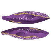 Aangepaste naam Agate Paars Violet Gold Glitter Ge Basketbal (Panelen)