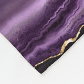 Aangepaste naam Agate Paars Violet Gold Glitter Ge Fleece Deken (Hoek)