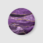 Aangepaste naam Agate Paars Violet Gold Glitter Ge Magneet<br><div class="desc">Agate Paarse Violet Gold Glitter Geode Custom Name Sparkle Marble Personalized Birthday - Jubileum of Wedding Gift / Suppliest - Voeg Jouw naam toe - Tekst of verwijder - Maak uw speciale cadeautje - Resize en beweeg of verwijder tekst/elementen met aanpassingsgereedschap. Ontwerp door MIGNED. Zie mijn andere projecten/design en schilderijen....</div>