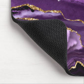 Aangepaste naam Agate Paars Violet Gold Glitter Ge Muismat (Hoek)