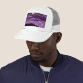 Aangepaste naam Agate Paars Violet Gold Glitter Ge Trucker Pet (In situ)