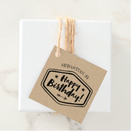 aangepaste NAAM AGE Birthday-label - Mannen rustig Bedankjes Labels