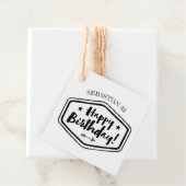 aangepaste NAAM AGE Birthday-label - Mannen rustig Bedankjes Labels (In situ)