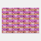 Aangepaste naam Age Pink Birthday Inpakpapier Vel (Voorkant)