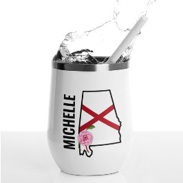 Aangepaste naam Alabama Vlag en State Flower Camel