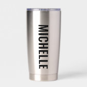 Aangepaste naam Alabama Vlag en State Flower Camel Geïsoleerde Drinkbeker (Achterkant)