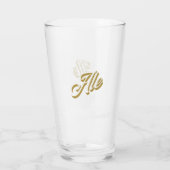 Aangepaste naam: Ale Me Cool Funny Pint Beer Glass Glas (Achterkant)