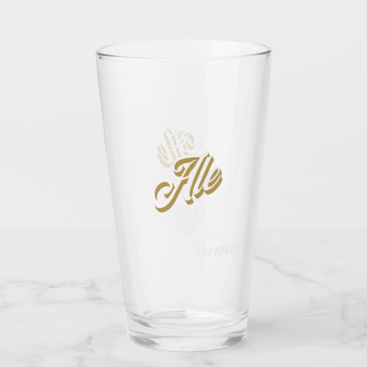 Aangepaste naam: Ale Me Cool Funny Pint Beer Glass Glas (Achterkant)